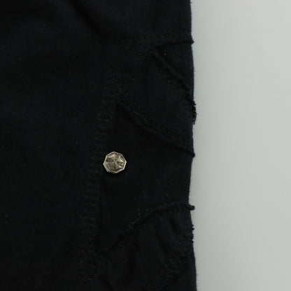 BLACK LABEL Y2K Grunge Wing Cross Hardware Black Tee (L)