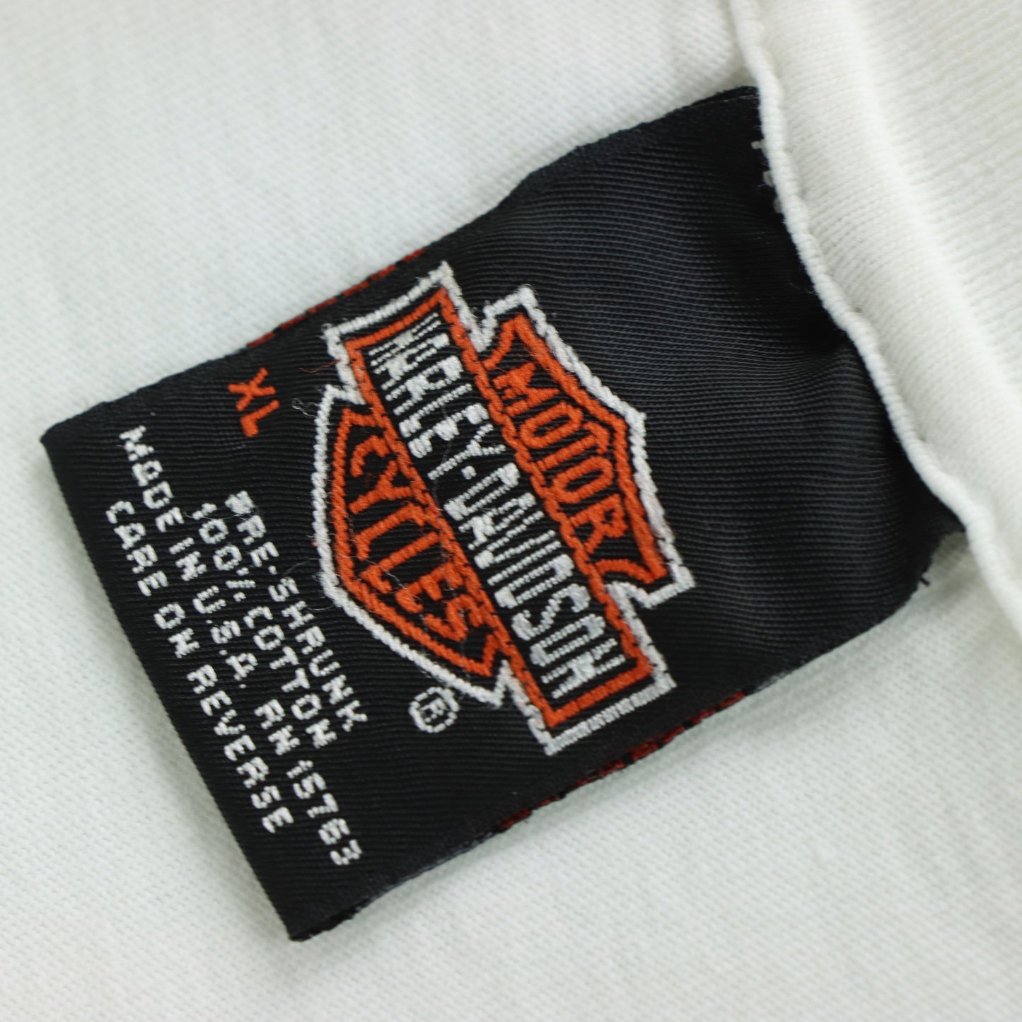 1998 HARLEY DAVIDSON Flame USA Made White & Purple Long Sleeve Motorcycle T-Shirt (XL)