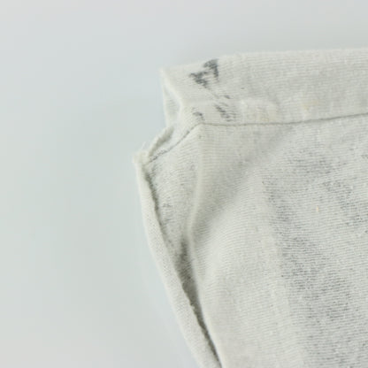 AFFLICTION Y2K Two Skulls Lightweight Distressed USA Made Grey Tee (XXL)