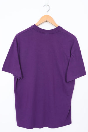 Utah Jazz Basketball Team NBA 50/50 USA Made Purple Tee (M-L)
