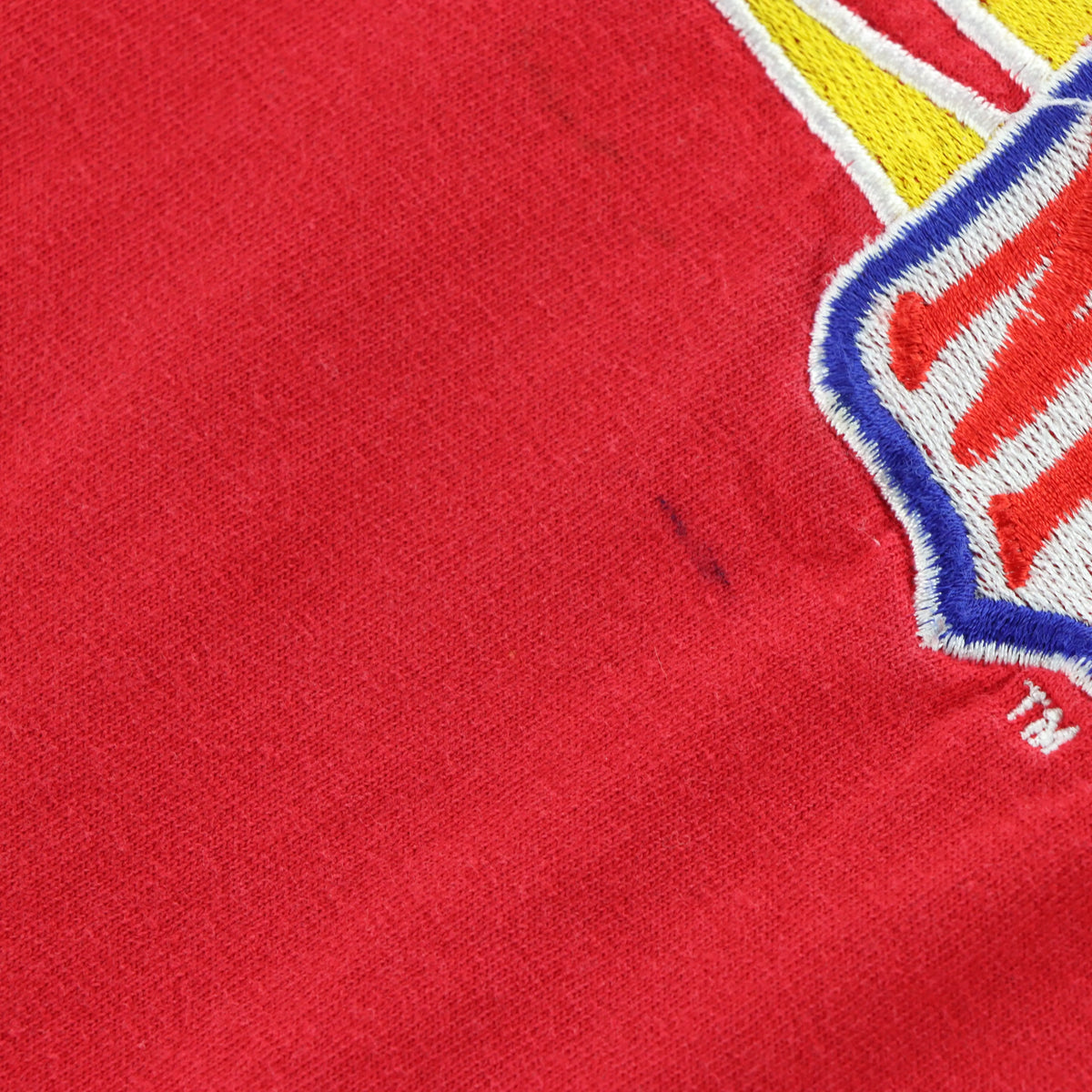 Vintage 90's Kansas City CHIEFS Embroidered NFL Red USA Made Football T-Shirt (L)