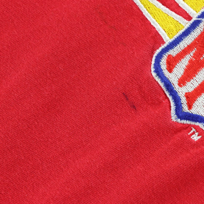 Vintage 90's Kansas City CHIEFS Embroidered NFL Red USA Made Football T-Shirt (L)