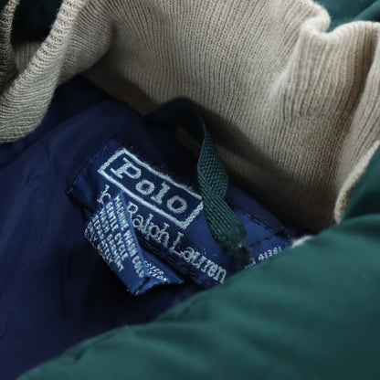 POLO RALPH LAUREN Embroidered Logo Forrest Green & Purple Puffer Jacket (XL)