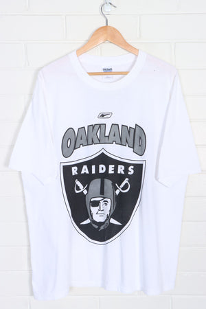 NFL Oakland Raiders #18 Randy Moss Big Logo BOOTLEG Reebok T-Shirt (XL)