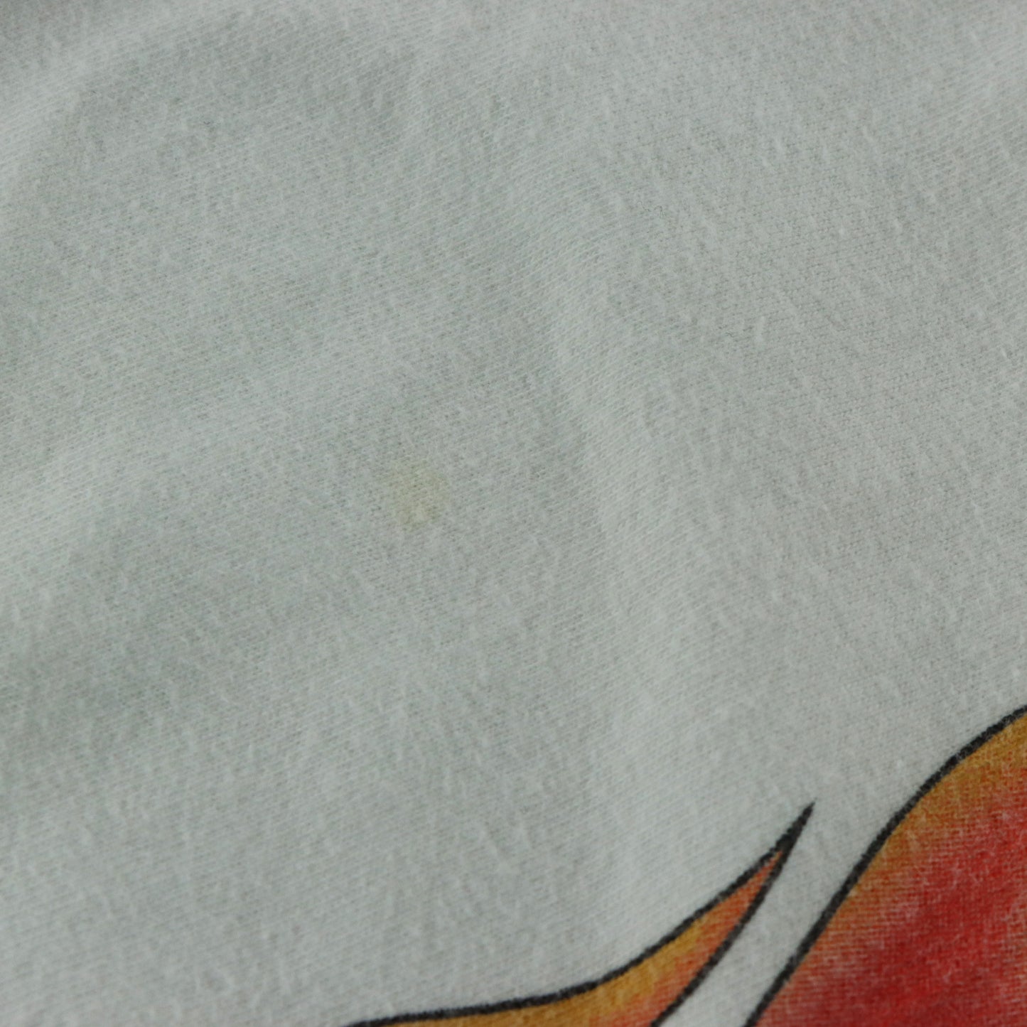 HARLEY DAVIDSON Connecticut Orange Flames Long Sleeve White Front Pocket T-Shirt USA Made (XL)