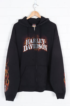HARLEY DAVIDSON Black Full-Zip Front & Back California Eagle Sweatshirt (XXXL)
