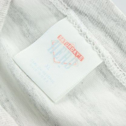 1991 RAIDERS NFL USA Made Single Stitch Striped Football Tee (L-XL)