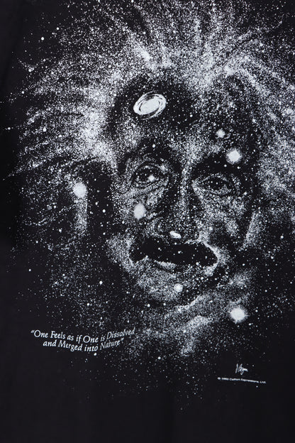 1993 Albert Einstein 'Merged into Nature' Black USA Made T-Shirt (L)