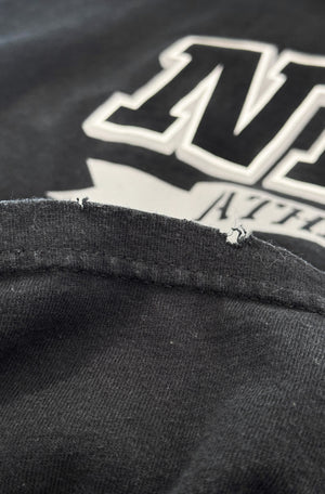 NIKE Athletics Spell Out Logo Black Loose Fit T-Shirt (M-L)