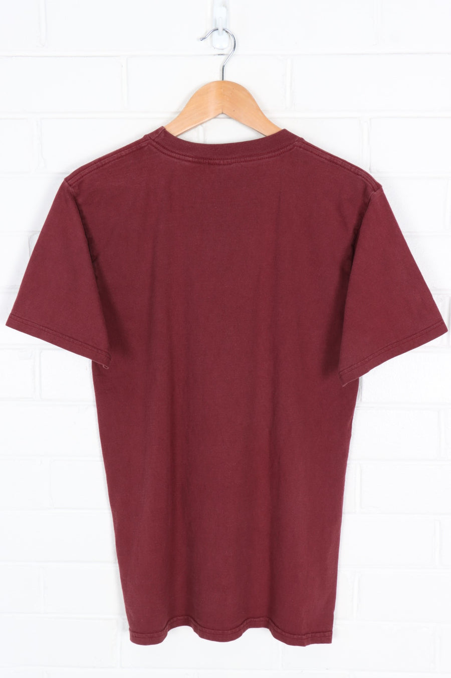 NIKE Maroon & Grey Graphic Swoosh Tee (S-M)