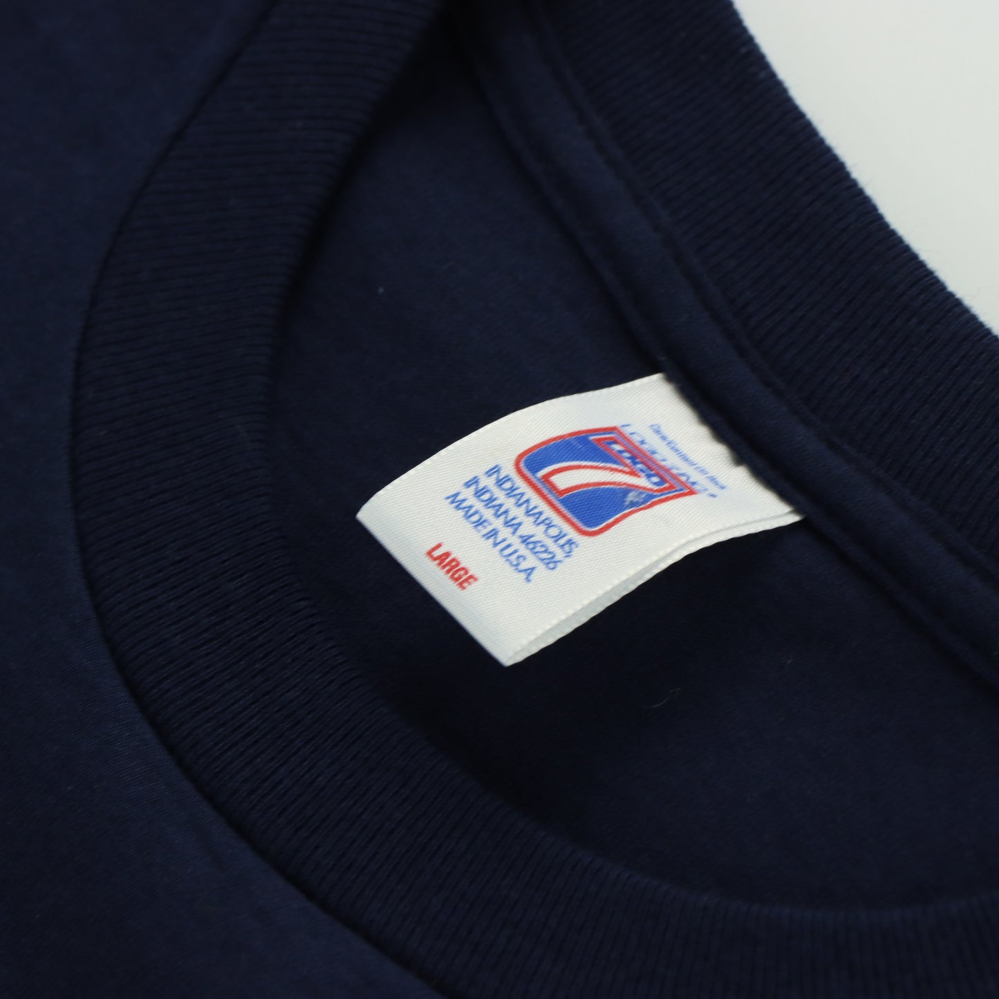 1992 ANGELS USA Made Single Stitch Navy Baseball T-Shirt (L)