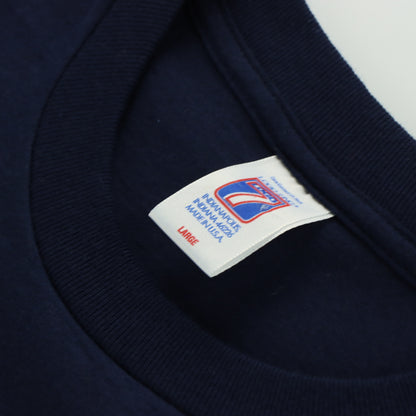 1992 ANGELS USA Made Single Stitch Navy Baseball T-Shirt (L)