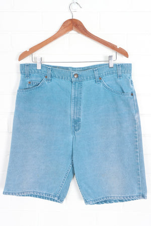 Vintage LEVI'S 550 Blue Denim Orange Tab Jorts Shorts USA Made (36)