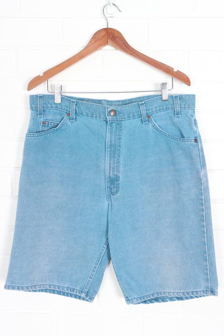 Vintage LEVI'S 550 Blue Denim Orange Tab Jorts Shorts USA Made (36)