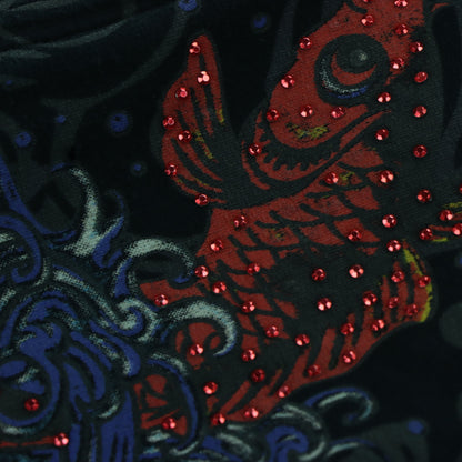 ED HARDY By Christian Audigier Y2K Embellished Zip Up Hoodie Sweatshirt (XS-S)