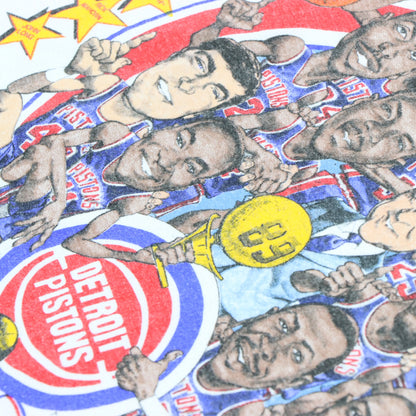 Vintage 1998 WORLD CHAMPS NBA 'Bad Boys' Single Stitch 50/50 Basketball White T-Shirt (L)