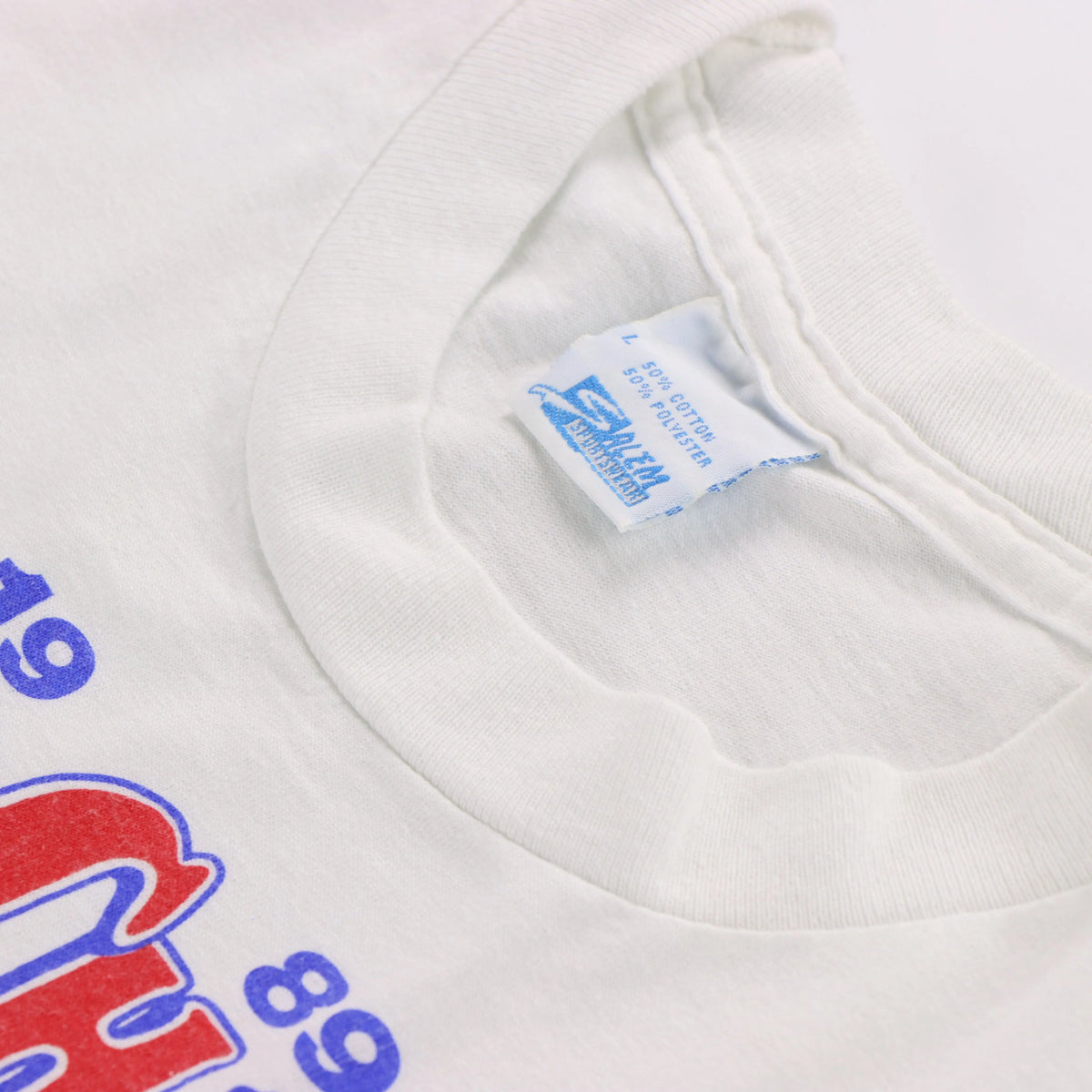 Vintage 1998 WORLD CHAMPS NBA 'Bad Boys' Single Stitch 50/50 Basketball White T-Shirt (L)
