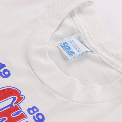 Vintage 1998 WORLD CHAMPS NBA 'Bad Boys' Single Stitch 50/50 Basketball White T-Shirt (L)