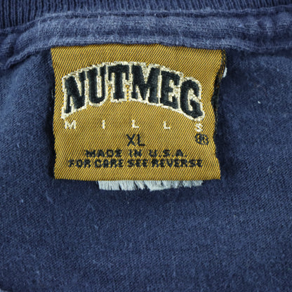 Vintage 1999 Denver Broncos 'Back To Back AFC Champs' Navy USA Made T-Shirt (XL)