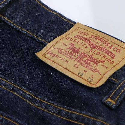 Vintage LEVIS 'Student Wide Leg' 565 USA Made Dark Wash Denim Jeans (28 x 30)