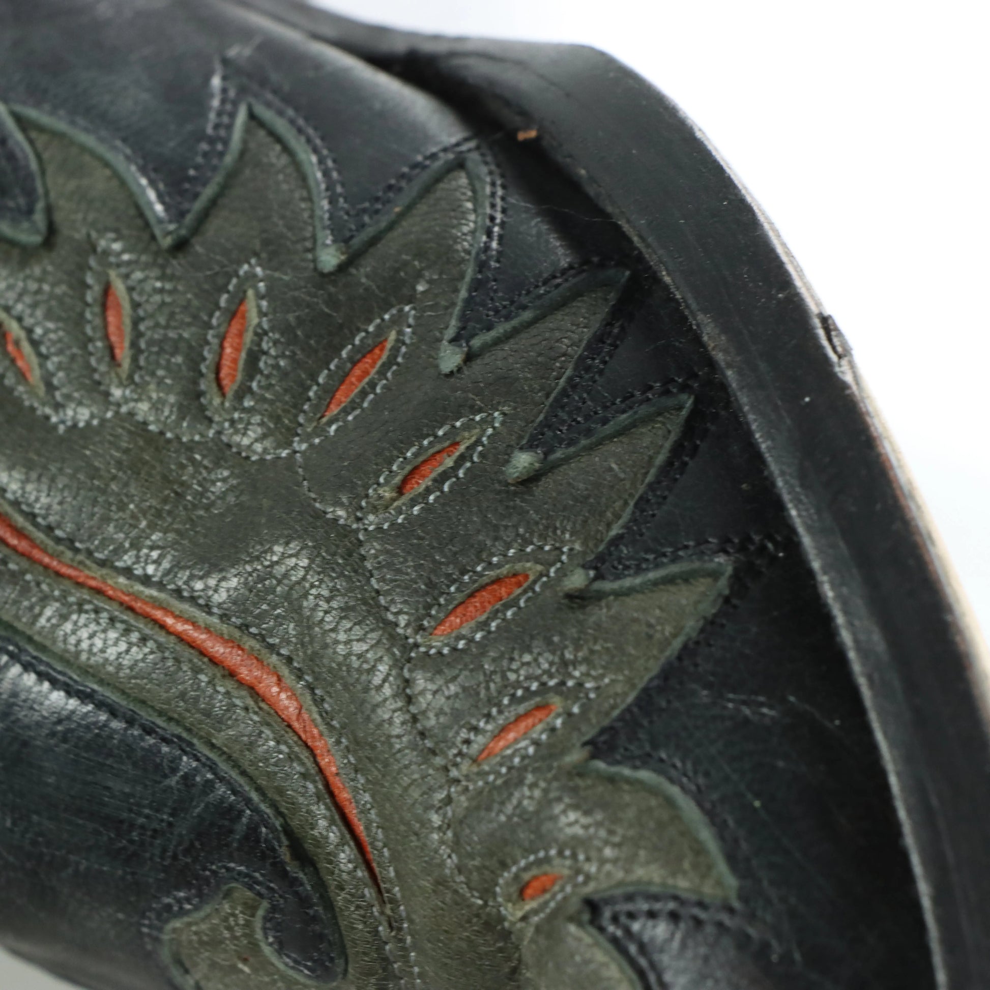 OLD GRINGO Embroidered Detail Leather Pointed Toe Western Boots (11D) - Vintage Sole Melbourne