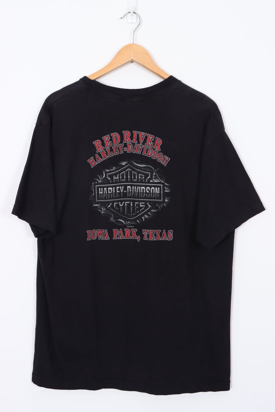 HARLEY DAVIDSON Red River Flying Eagle Design T-Shirt (L-XL)