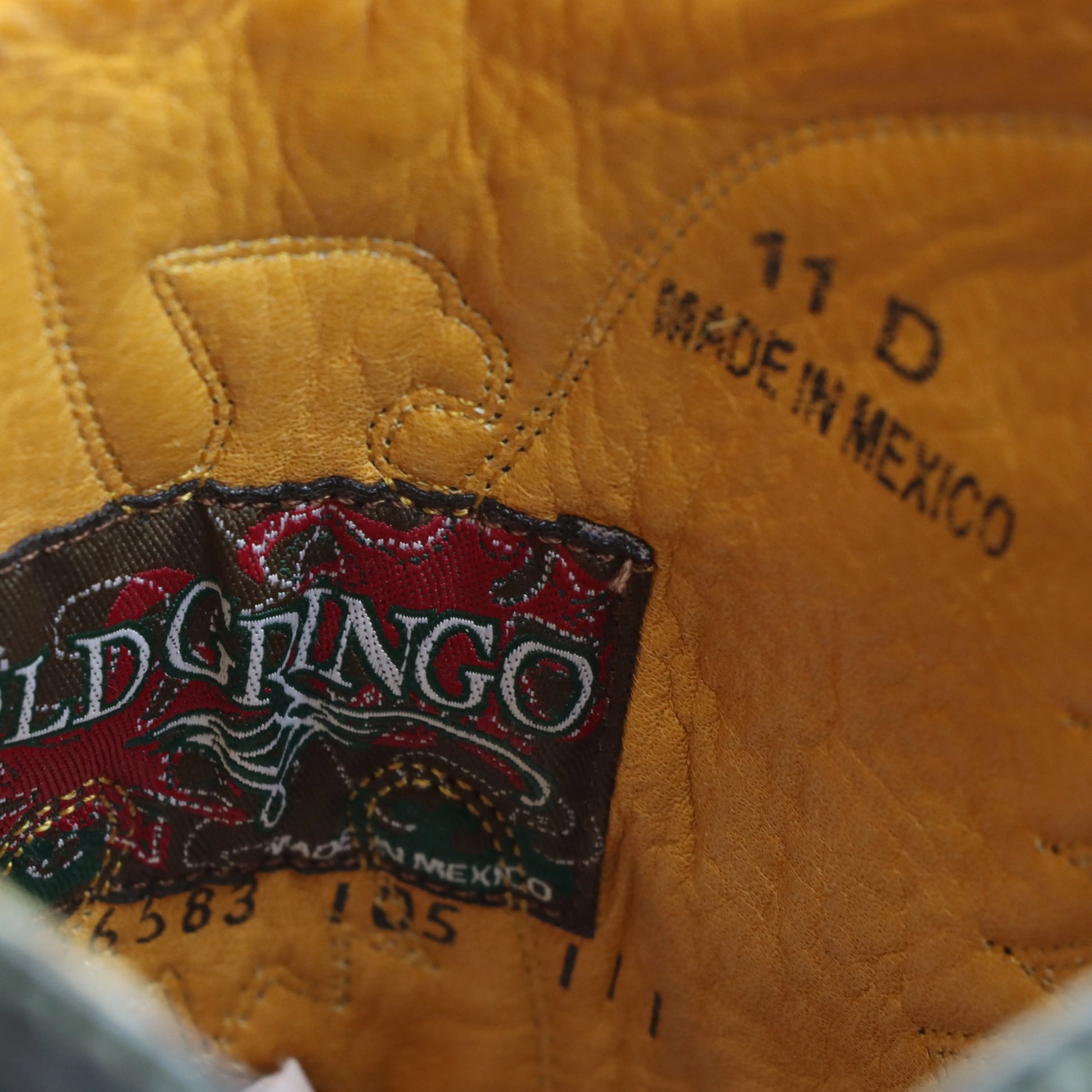 OLD GRINGO Embroidered Detail Leather Pointed Toe Western Boots (11D) - Vintage Sole Melbourne