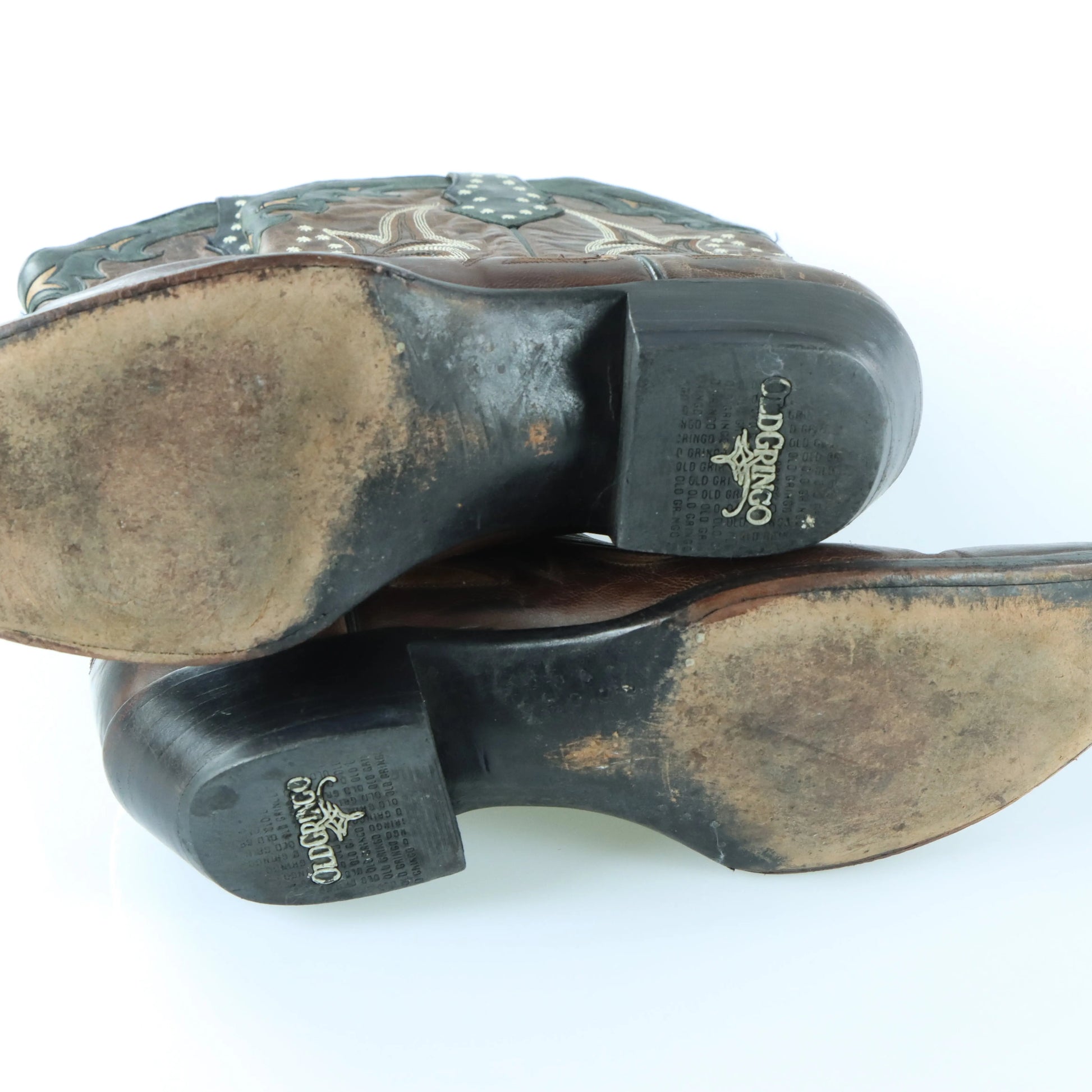 OLD GRINGO 'Vencida' Embroidered Brown Leather Western Boots (11D) - Vintage Sole Melbourne