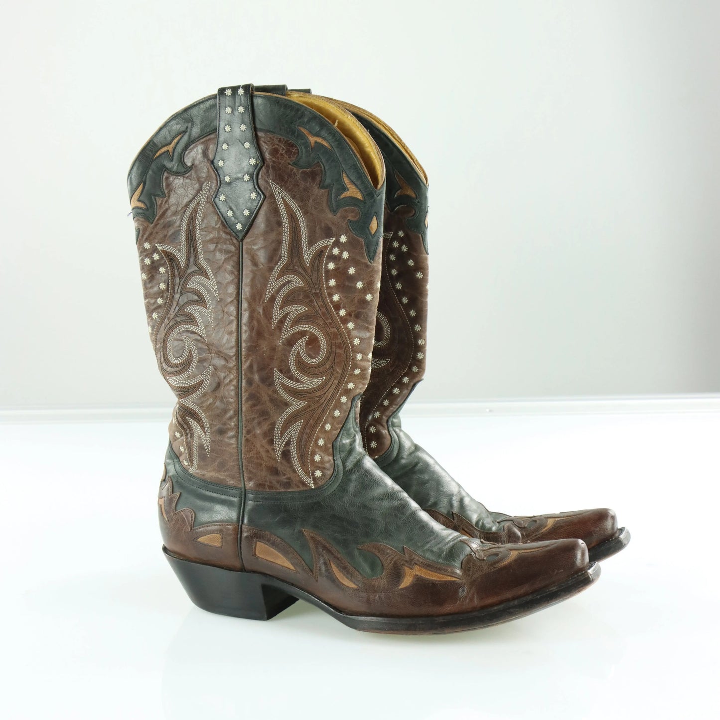 OLD GRINGO 'Vencida' Embroidered Brown Leather Western Boots (11D) - Vintage Sole Melbourne