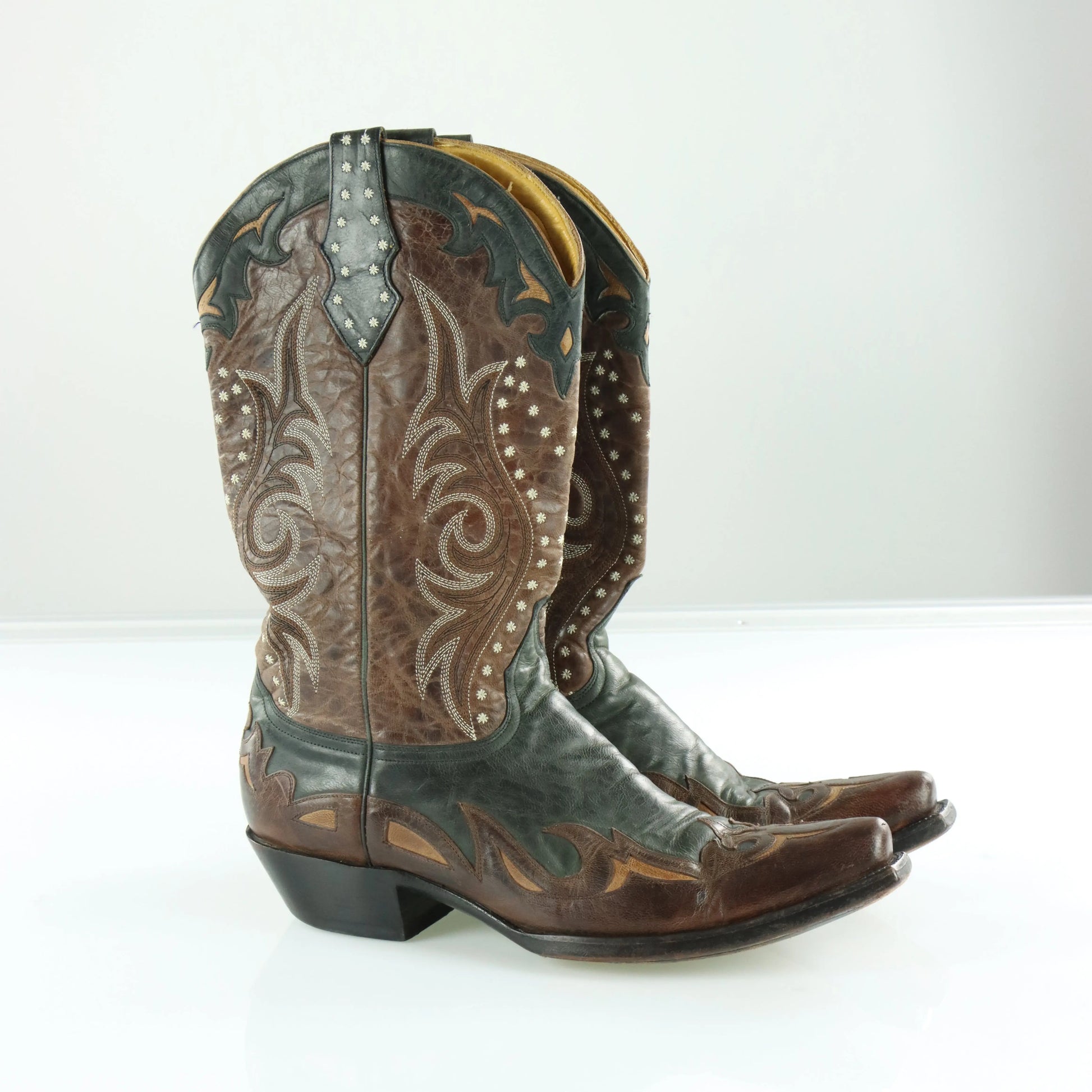 OLD GRINGO 'Vencida' Embroidered Brown Leather Western Boots (11D) - Vintage Sole Melbourne