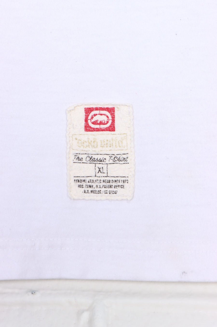 ECKO UNLTD Leather Patch Logo White T-Shirt (XL)