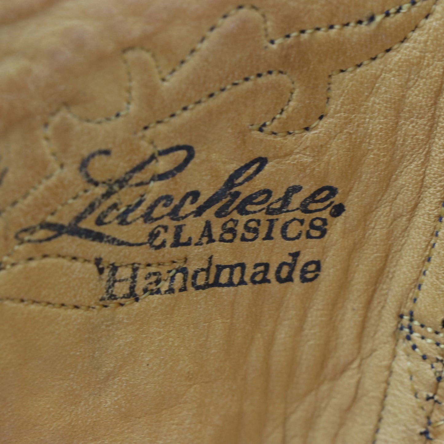 LUCCHESE Alligator Skin USA Made Black Western Boots (12) - Vintage Sole Melbourne