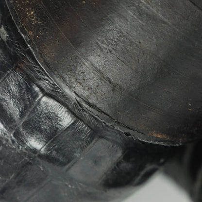 LUCCHESE Alligator Skin USA Made Black Western Boots (12) - Vintage Sole Melbourne