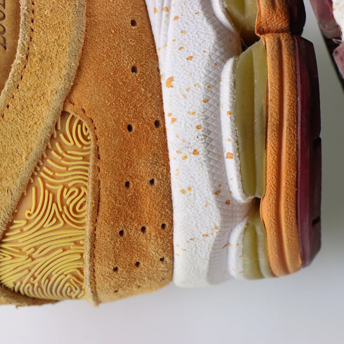 NEW BALANCE x SALEHE BEMBURY 2002R 'Peace Be The Journey' Suede & Mesh Orange Sneakers (9.5)