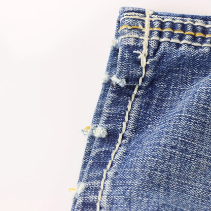 Vintage AFFLICTION Y2K 'Blake' Embroidered Faded Blue Jeans (38)