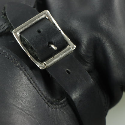 FRYE 'Veronica' Black Buckle Motorcycle Boots (Women's 10)