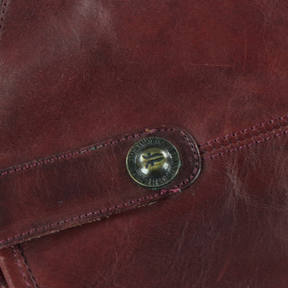 FRYE 'Melissa' Button Redwood Leather Round Toe Boots (7.5 B)