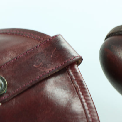 FRYE 'Melissa' Button Redwood Leather Round Toe Boots (7.5 B)