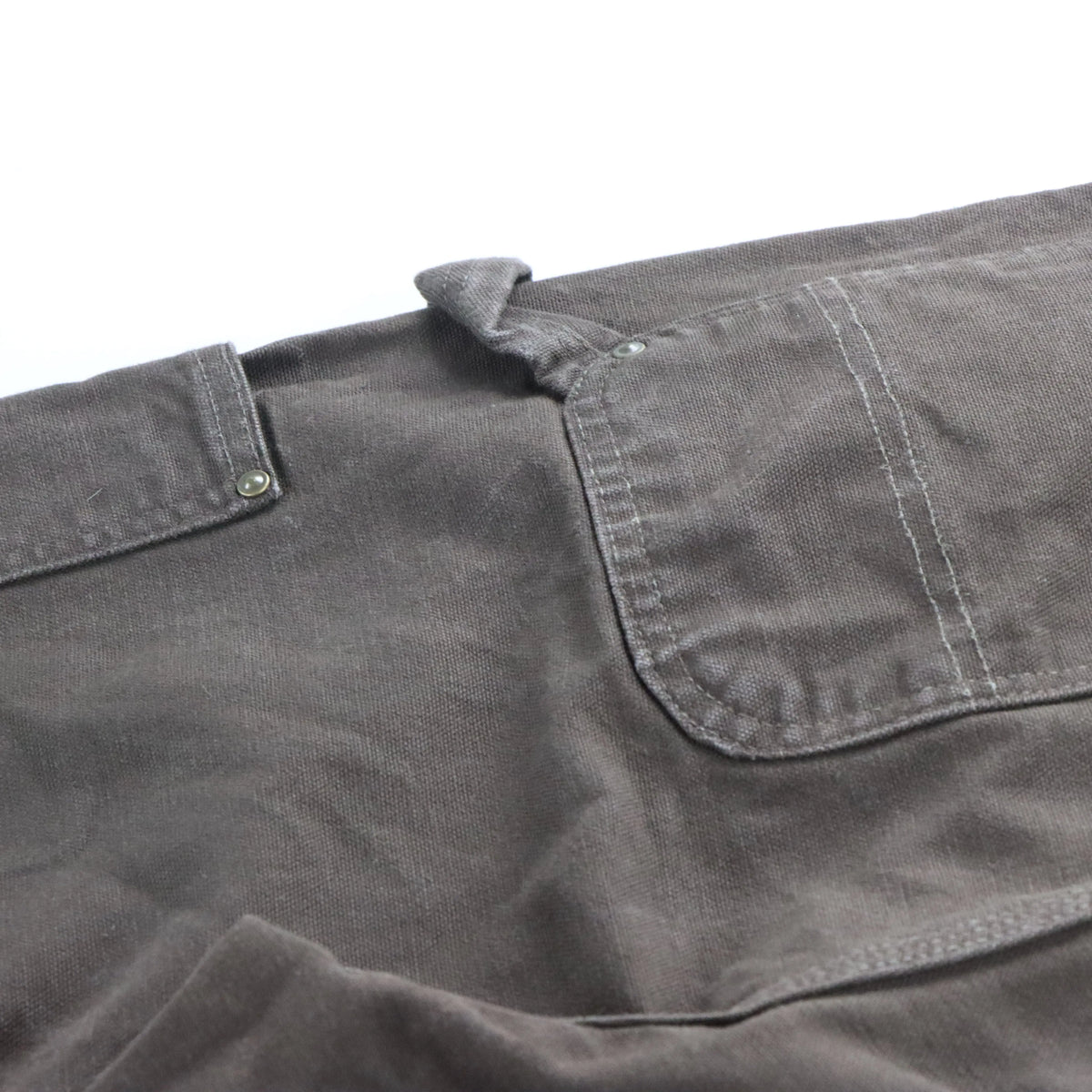 Vintage CARHARTT B136-DKB 'Loose Fit' Brown Carpenter Panel Canvas Pants (34 x 32)