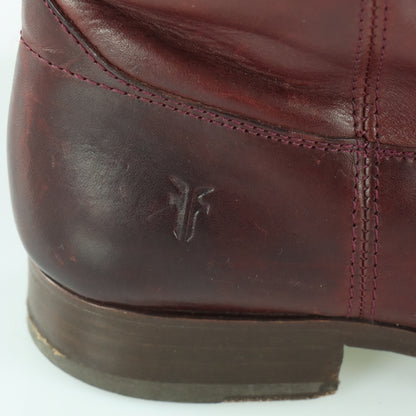 FRYE 'Melissa' Button Redwood Leather Round Toe Boots (7.5 B)