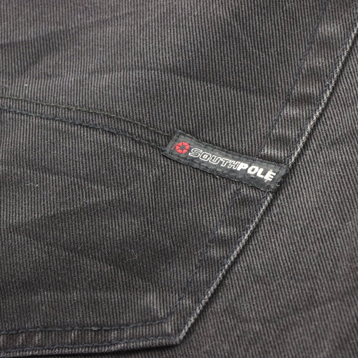 Vintage SOUTHPOLE Y2K Black Dark Wash Wide Denim Jeans (36)