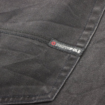 Vintage SOUTHPOLE Y2K Black Dark Wash Wide Denim Jeans (36)