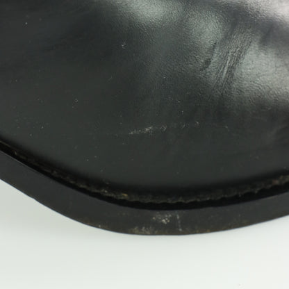 MIU MIU Black Heeled Harness Italy Made Motorcycle Boots (38)