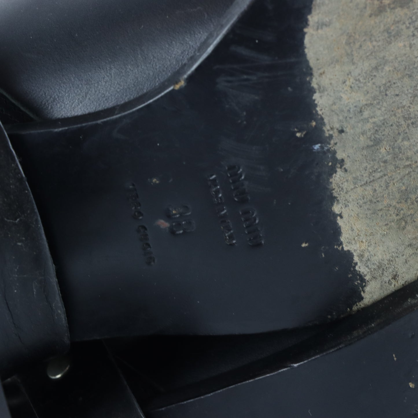 MIU MIU Black Heeled Harness Italy Made Motorcycle Boots (38)