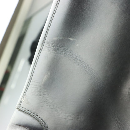 MIU MIU Black Heeled Harness Italy Made Motorcycle Boots (38)