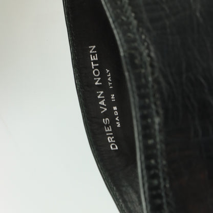 DRIES VAN NOTEN Pattern Detail Black Knee High Italy Made Boots (37.5)