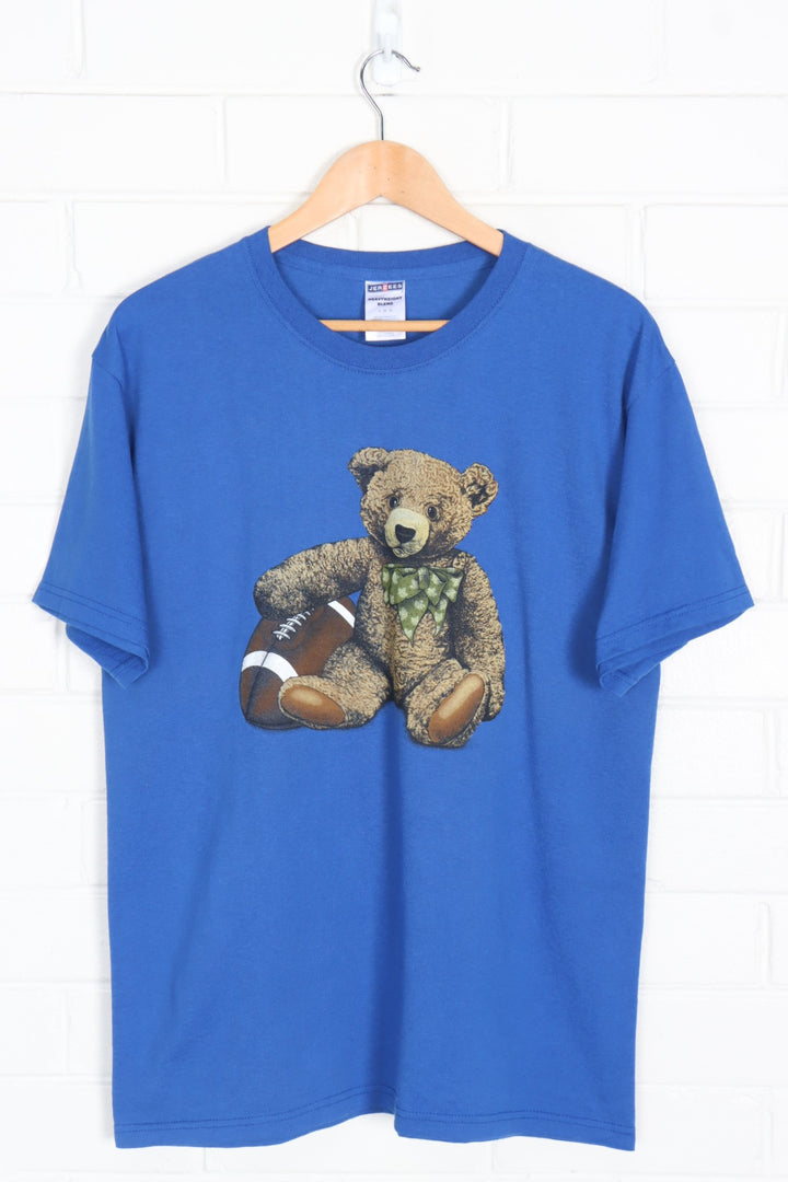 Royal Blue Football Teddy 50/50 T-Shirt (M-L)