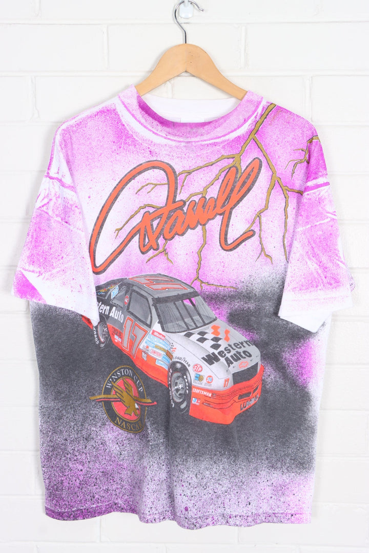 NASCAR Darrell Waltrip #17 "Rolling Thunder" All Over Single Stitch T-Shirt (XL)