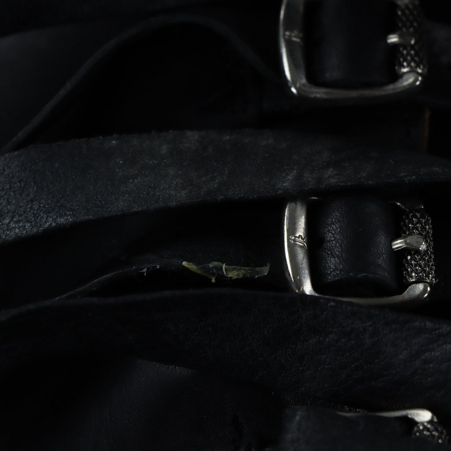 FRYE 'Veronica' Strap Tall Zip Up Black Buckle Boots (8)