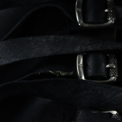 FRYE 'Veronica' Strap Tall Zip Up Black Buckle Boots (8)